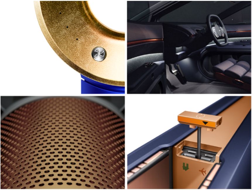 Colors across Dyson products